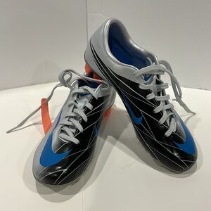 NWOT Nike Mercurial Black Blue Silver Orange Athletic Soccer Cleats Shoes